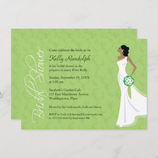 Modern Elegance Bridal Shower Kaart (Voorkant / Achterkant)