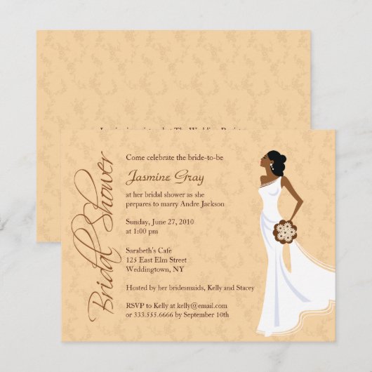 Modern Elegance Champagne 2 Vrijgezellenfeest Kaart (Voorkant / Achterkant)