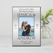 Modern Elegance Foto bruiloft Jubileum Kaart (Staand voorkant)