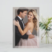 Modern Elegance foto bruiloft menu (Staand voorkant)