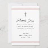 Modern Elegance Girls Baptisme Bedankkaart (Voorkant)