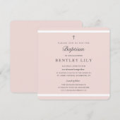 Modern Elegance Girls Baptisme Kaart (Voorkant / Achterkant)