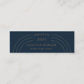 modern elegance gold afstuderen Name Kaart Mini Visitekaartje (Voorkant)