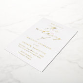 Modern Elegance Gold Wedding Folie Uitnodiging (Gedraaid)