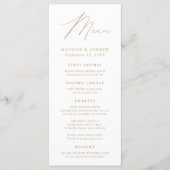 Modern Elegance Gold Wedding Menu (Voorkant)