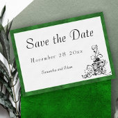 Modern Elegance Groen Lijst Bruiloft Save The Date