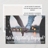 Modern Elegance Holiday verloofde Flat Holiday Kaa Feestdagenkaart (Voorkant / Achterkant)