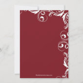 Modern Elegance Maroon Bridal Shower Kaart (Achterkant)