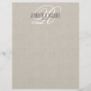 Modern Elegance Monogram Letterhead Briefhoofd