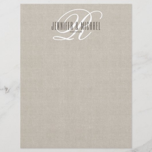 Modern Elegance Monogram Letterhead Briefhoofd (Voorkant)