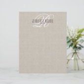 Modern Elegance Monogram Letterhead Briefhoofd (Staand voorkant)