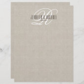 Modern Elegance Monogram Letterhead Briefhoofd (Voorkant / Achterkant)