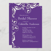 Modern Elegance Paarse Bridal Shower Kaart (Voorkant / Achterkant)