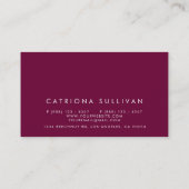 Modern Elegance | Papavers Visitekaartje (Achterkant)