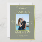 Modern Elegance Photo Wedding Kaart (Voorkant)