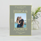 Modern Elegance Photo Wedding Kaart (Staand voorkant)