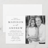 Modern Elegance Photo Wedding Kaart (Voorkant / Achterkant)