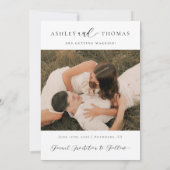 Modern Elegance Photo Wedding Save The Date (Achterkant)