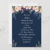 Modern Elegance Pink Floral Bachelorette Party Kaart (Voorkant)