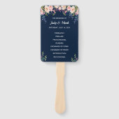 Modern Elegance Pink Floral Botanical Program Fans Handwaaier (Voorkant)
