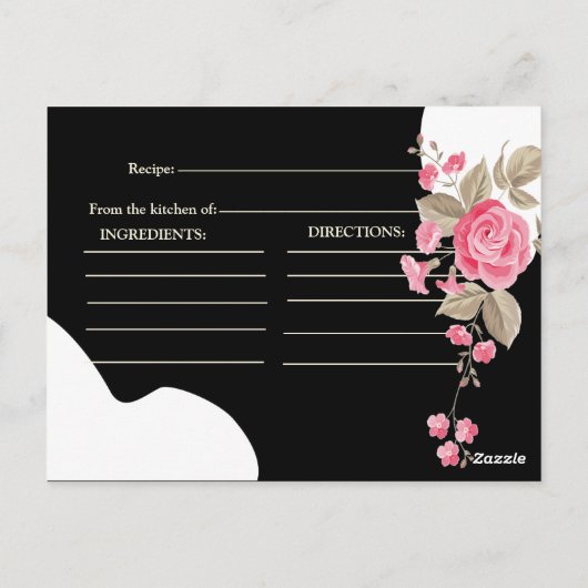 Modern Elegance Pink Floral string l Vrijgezellenf Briefkaart (Achterkant)
