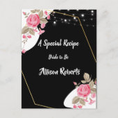 Modern Elegance Pink Floral string l Vrijgezellenf Briefkaart (Voorkant)