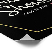 Modern Elegance Pink Floral string l Vrijgezellenf Poster (Hoek)