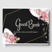 Modern Elegance Pink Floral string light Gastenboek (Voorkant)