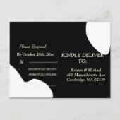 Modern Elegance Pink Floral string light RSVP Uitnodiging Briefkaart (Achterkant)