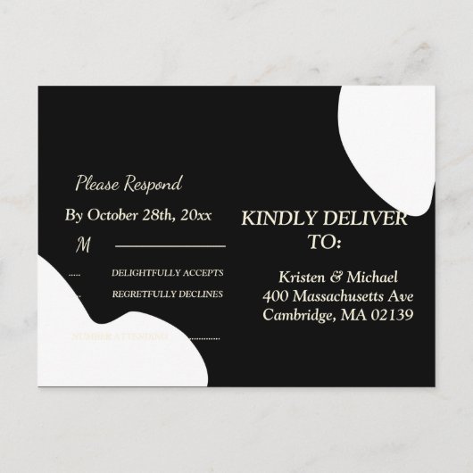 Modern Elegance Pink Floral string light RSVP Uitnodiging Briefkaart (Achterkant)