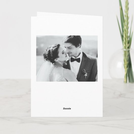 Modern Elegance Red Typography Wedding Bedankkaart (Achterkant)