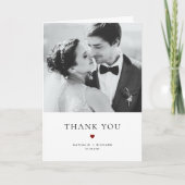 Modern Elegance Red Typography Wedding Bedankkaart (Voorkant)