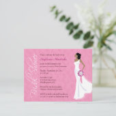 Modern Elegance Roze Vrijgezellenfeest Kaart (Staand voorkant)