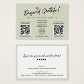 Modern elegance script trendy QR code gift card Visitekaartje (Voorkant /achterkant)