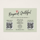 Modern elegance script trendy QR code gift card Visitekaartje (Voorkant)