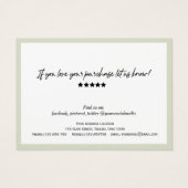 Modern elegance script trendy QR code gift card Visitekaartje (Achterkant)
