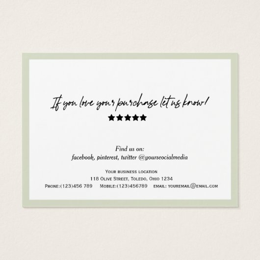 Modern elegance script trendy QR code gift card Visitekaartje (Achterkant)