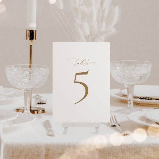 Modern Elegance Trouwtafel Nummer Kaart