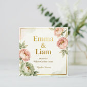 Modern Elegance Wedding Invitation Kaart (Staand voorkant)