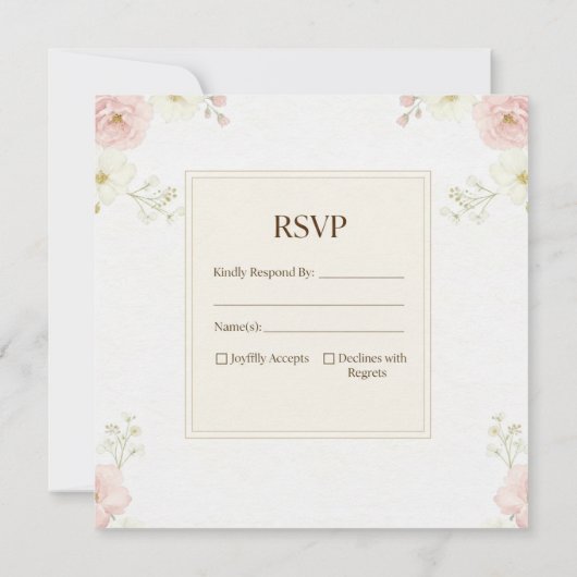 Modern Elegance Wedding Invitation Kaart (Achterkant)
