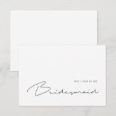 Modern Elegance zal je mijn bruidskaart zijn Bedankkaart (Voorkant / Achterkant)