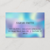 Modern Eleganht opal, Business Visitekaartje (Achterkant)