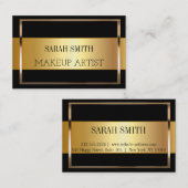 Modern Eleganht zwart Visitekaartje (Voorkant / Achterkant)