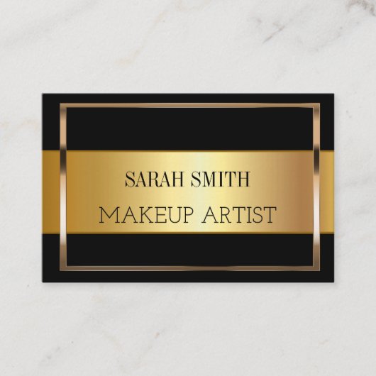 Modern Eleganht zwart Visitekaartje (Voorkant)