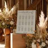 Modern Elegant 15 tables Wedding Seating Chart Poster