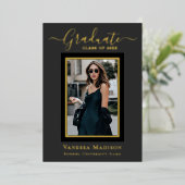 Modern Elegant | 1 Aankondiging van een foto-Afstu (Staand Voorkant)