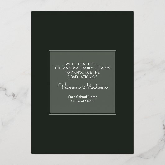 Modern Elegant | 1 Aankondiging van een foto-Afstu (Achterkant)