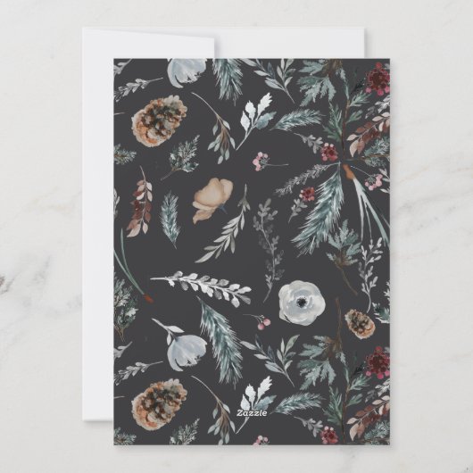 Modern Elegant 1 foto Kerstmis Script Feestdagenkaart (Achterkant)