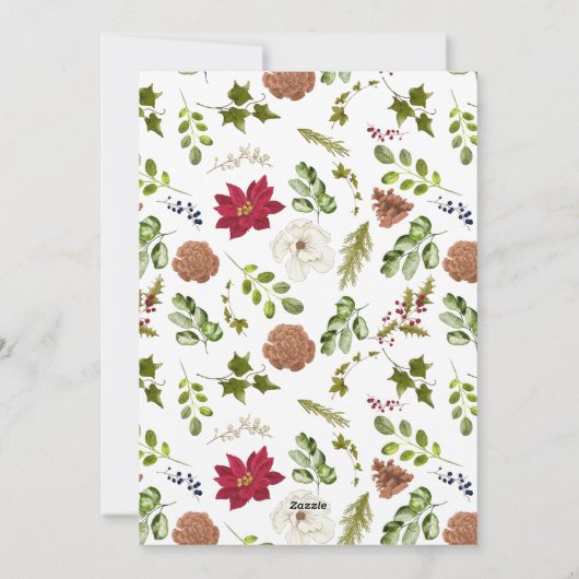 Modern Elegant 1 foto Kerstmis Script Feestdagenkaart (Achterkant)