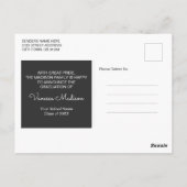Modern | Elegant 1 Photo Graduation Announcement Briefkaart (Achterkant)